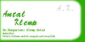 antal klemp business card